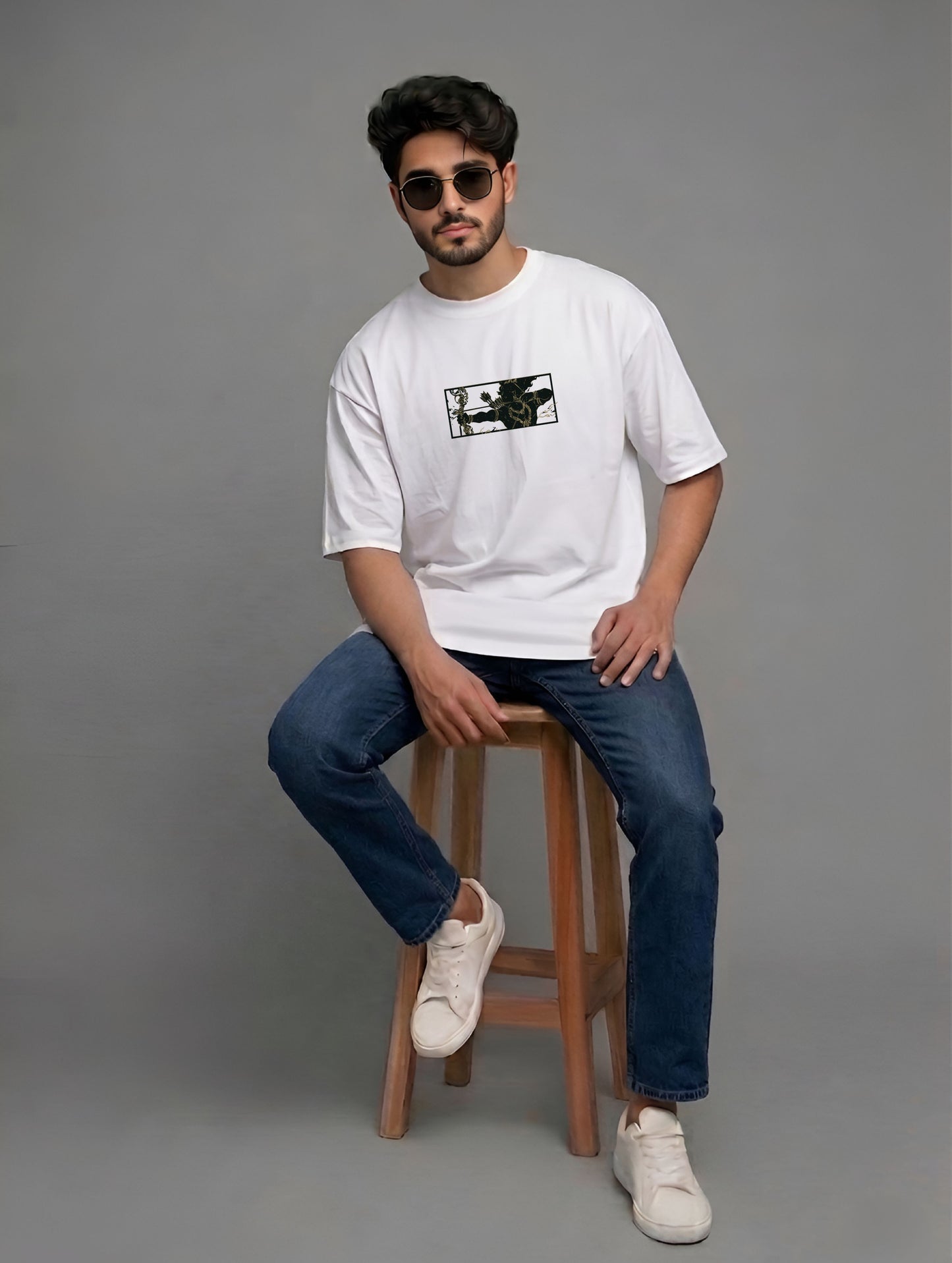 Evenway Signature Warrior Tee - White Heavyweight Oversized