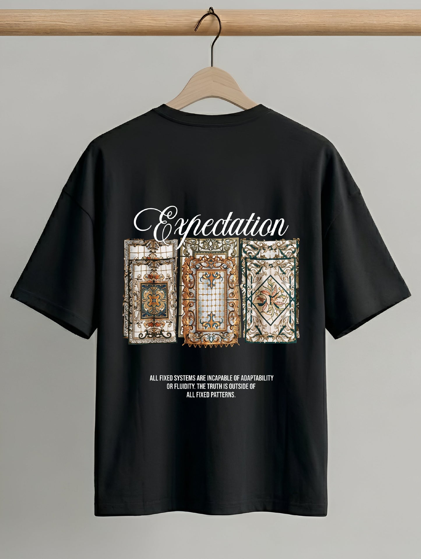 Evenway Expectation Art Graphic Oversized T-Shirt – Premium Streetwear Aesthetic Tee