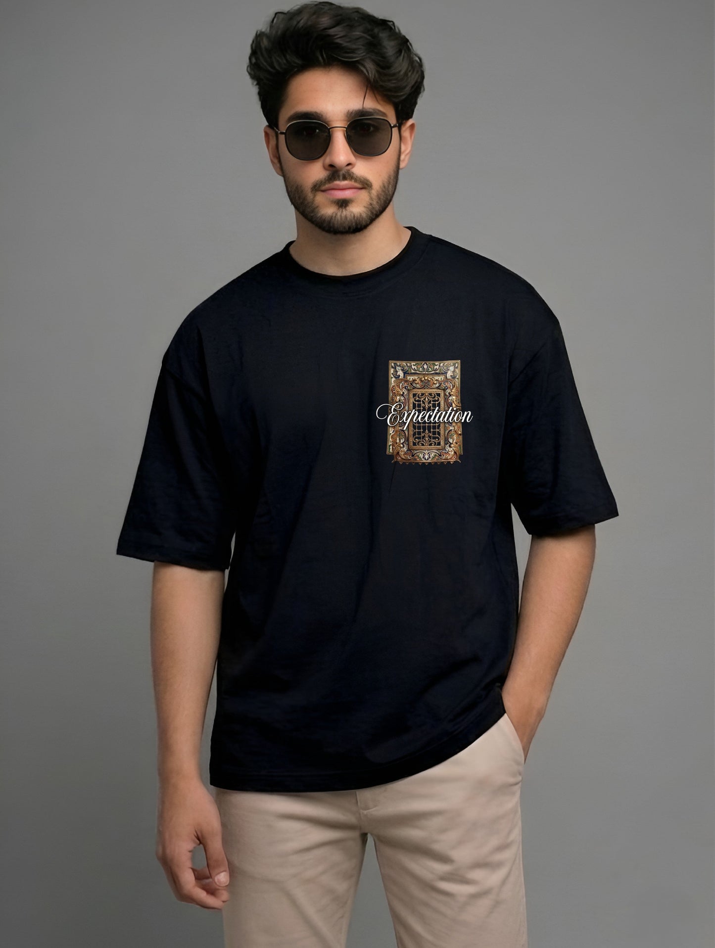 Evenway Expectation Art Graphic Oversized T-Shirt – Premium Streetwear Aesthetic Tee