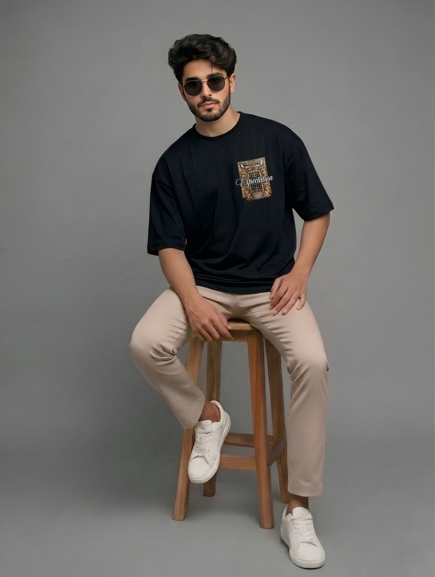 Evenway Expectation Art Graphic Oversized T-Shirt – Premium Streetwear Aesthetic Tee