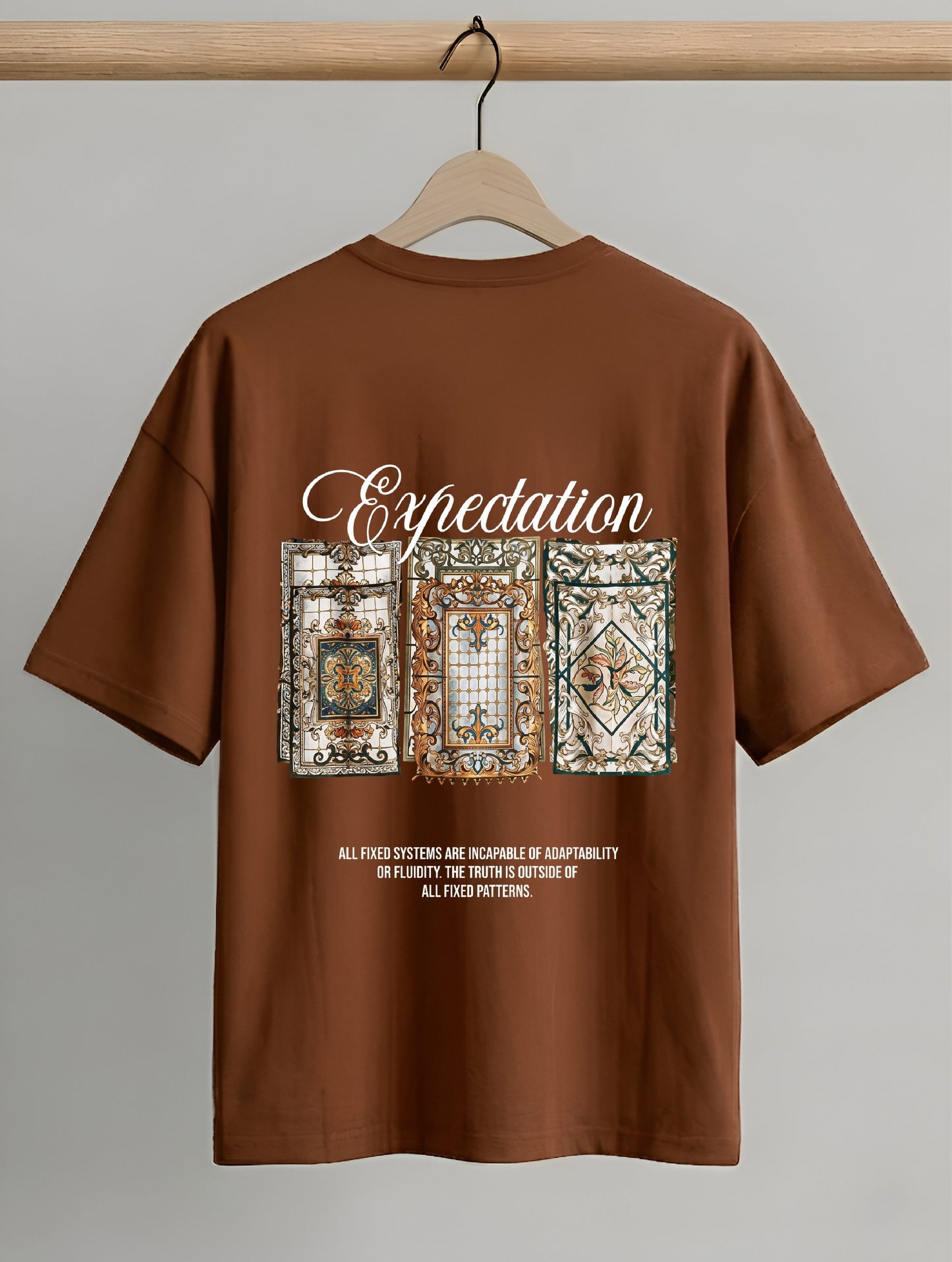 Evenway Expectation Art Graphic Oversized T-Shirt – Premium Streetwear Aesthetic Tee