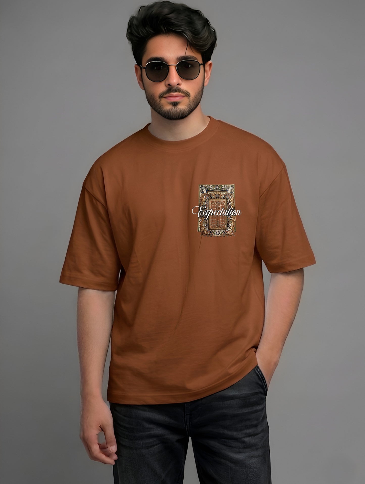 Evenway Expectation Art Graphic Oversized T-Shirt – Premium Streetwear Aesthetic Tee