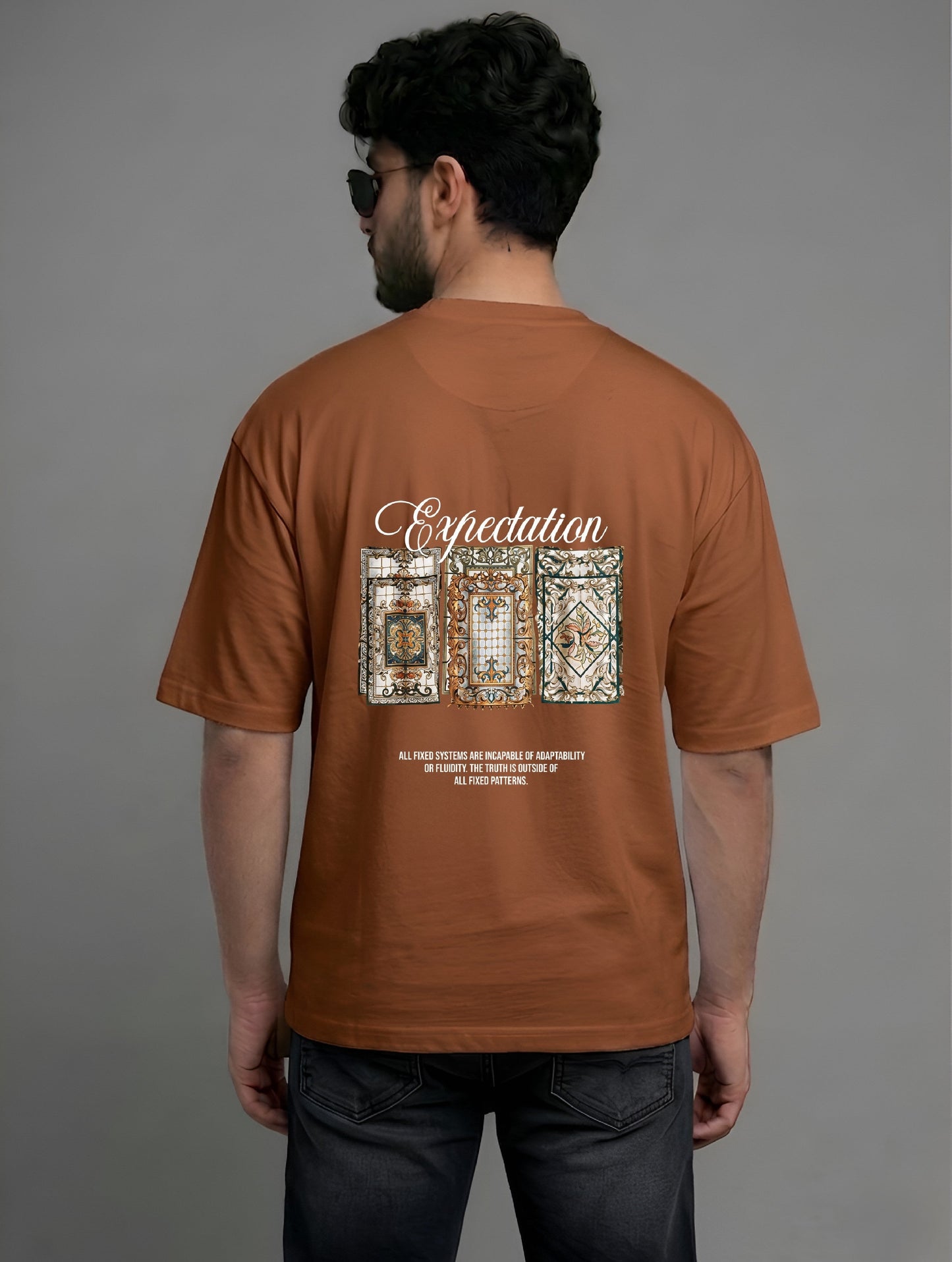 Evenway Expectation Art Graphic Oversized T-Shirt – Premium Streetwear Aesthetic Tee