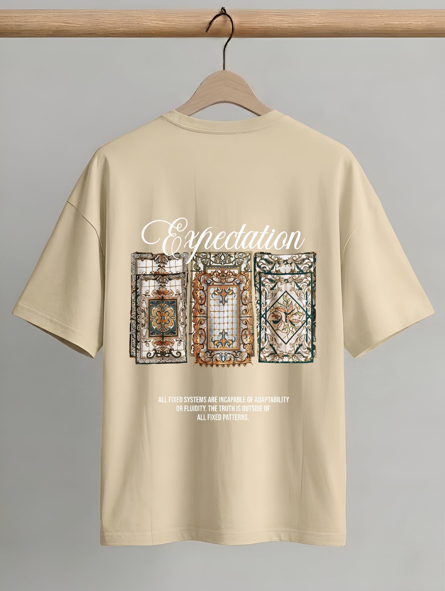Evenway Expectation Art Graphic Oversized T-Shirt – Premium Streetwear Aesthetic Tee