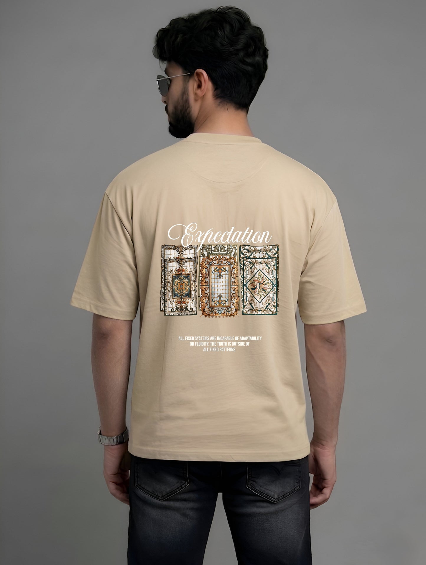 Evenway Expectation Art Graphic Oversized T-Shirt – Premium Streetwear Aesthetic Tee