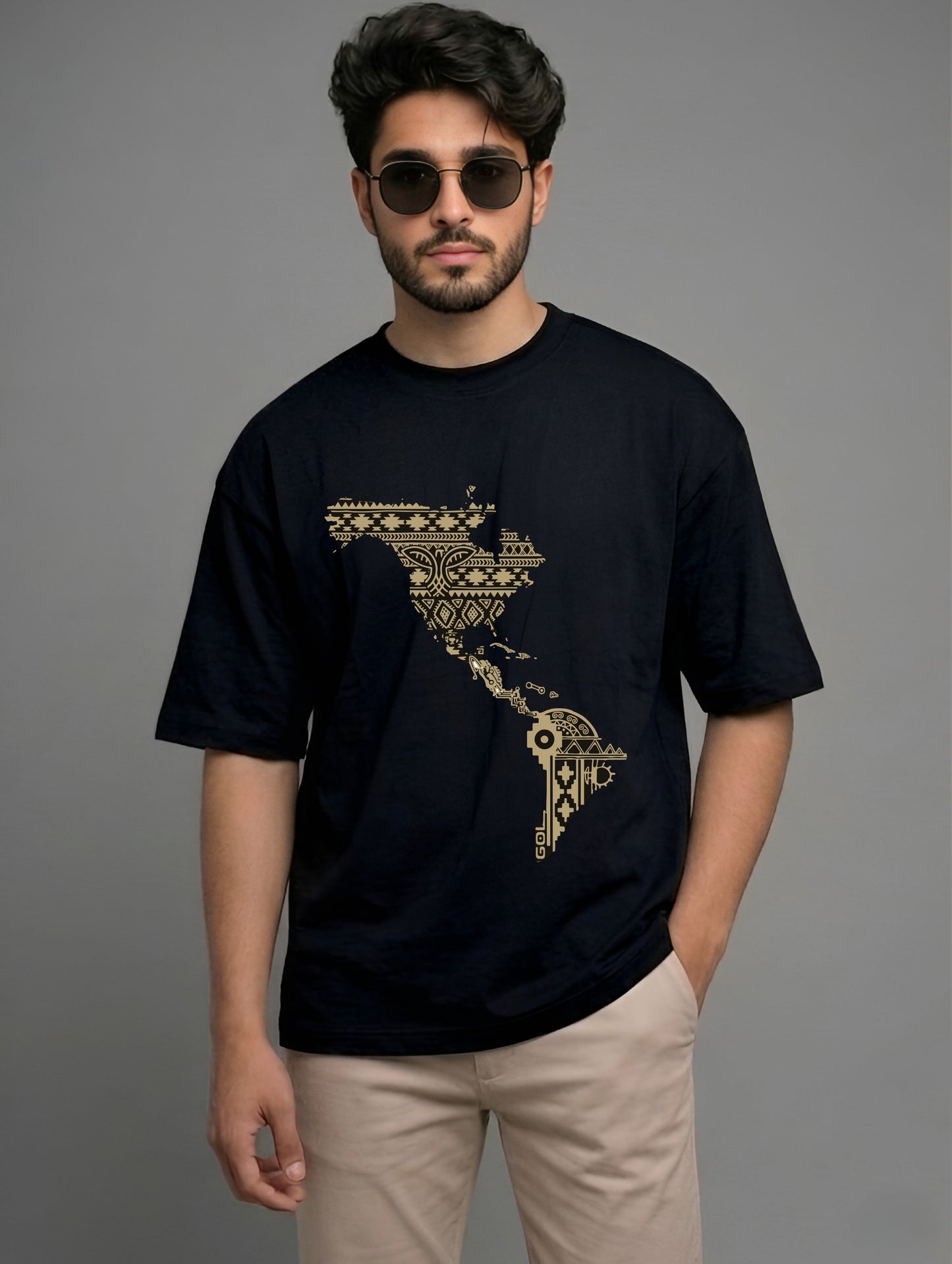 Evenway Latin America Map Graphic T-Shirt | Premium Cotton Oversized T-Shirt for Men