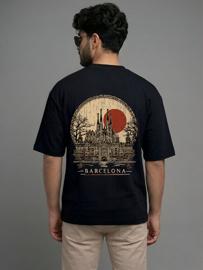 Evenway Memento Mori Graphic Tee - Rust Black Oversized Fit