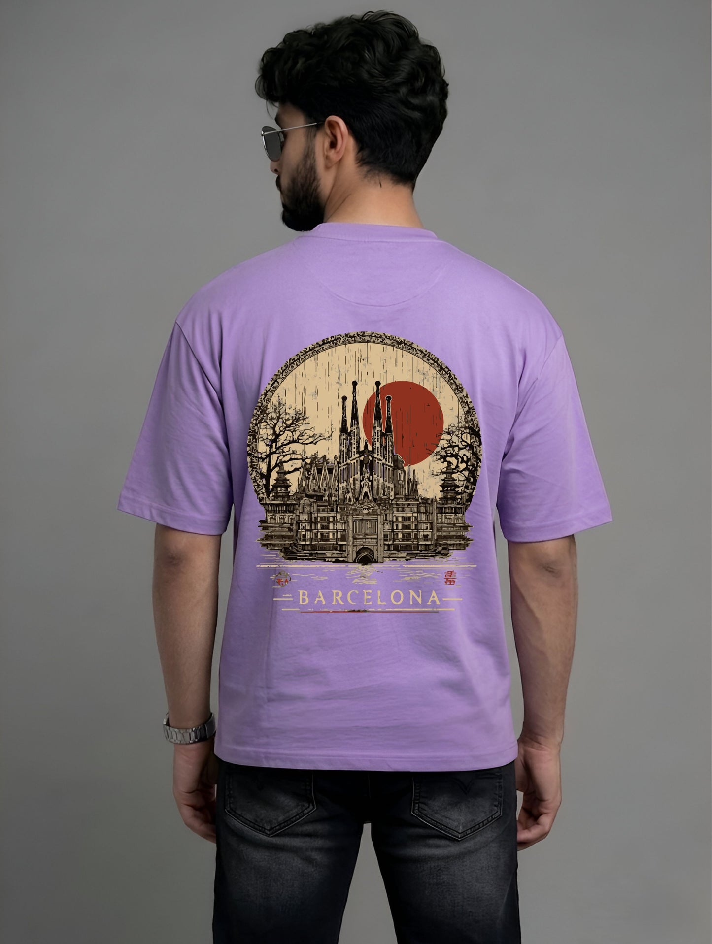 Evenway Memento Mori Graphic Tee - Rust Black Oversized Fit