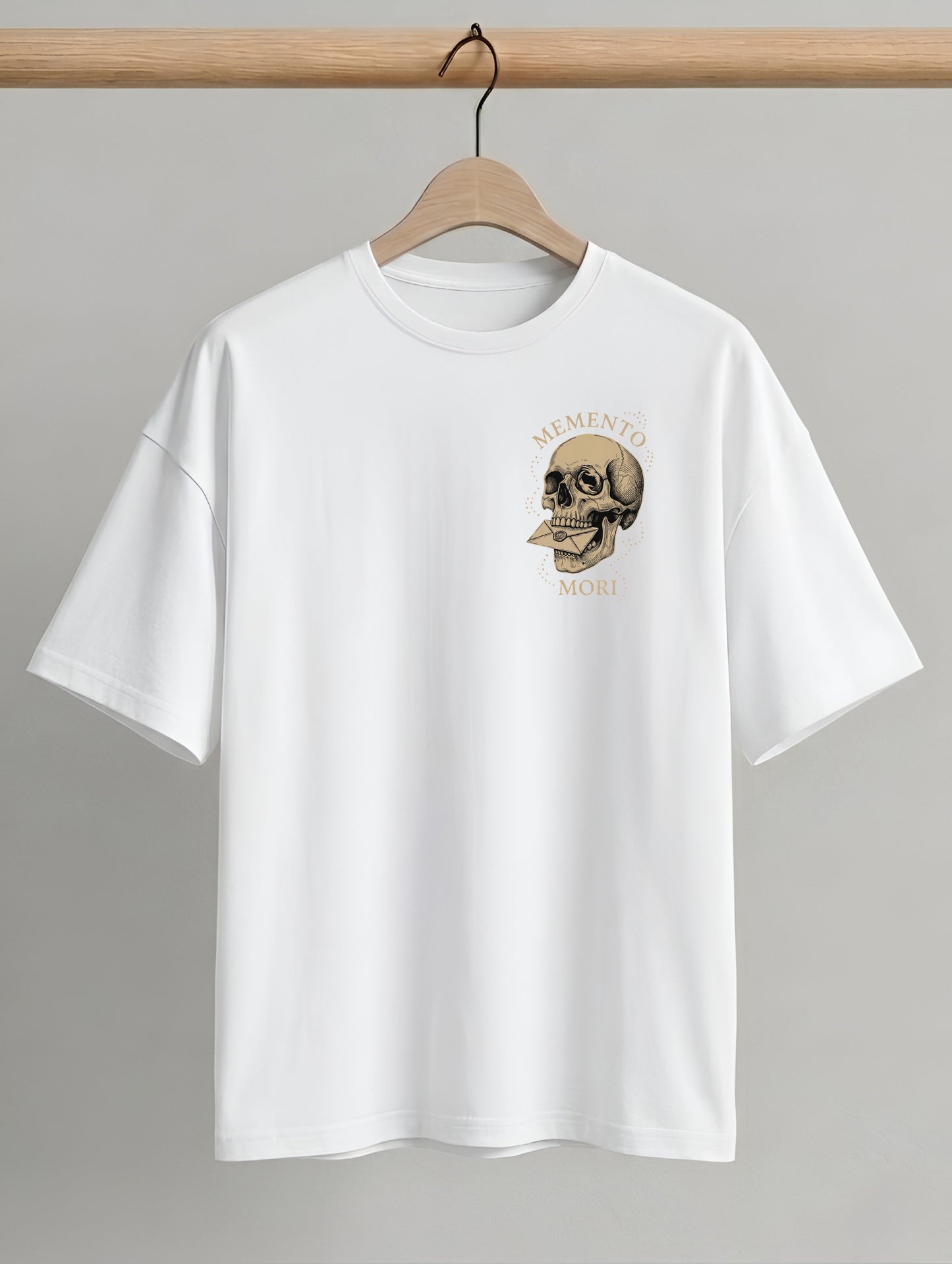 Evenway Graphic Vintage Skull & Angel Wings Back Print Oversized T-shirt