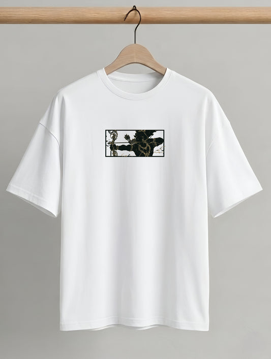 Evenway Signature Warrior Tee - White Heavyweight Oversized