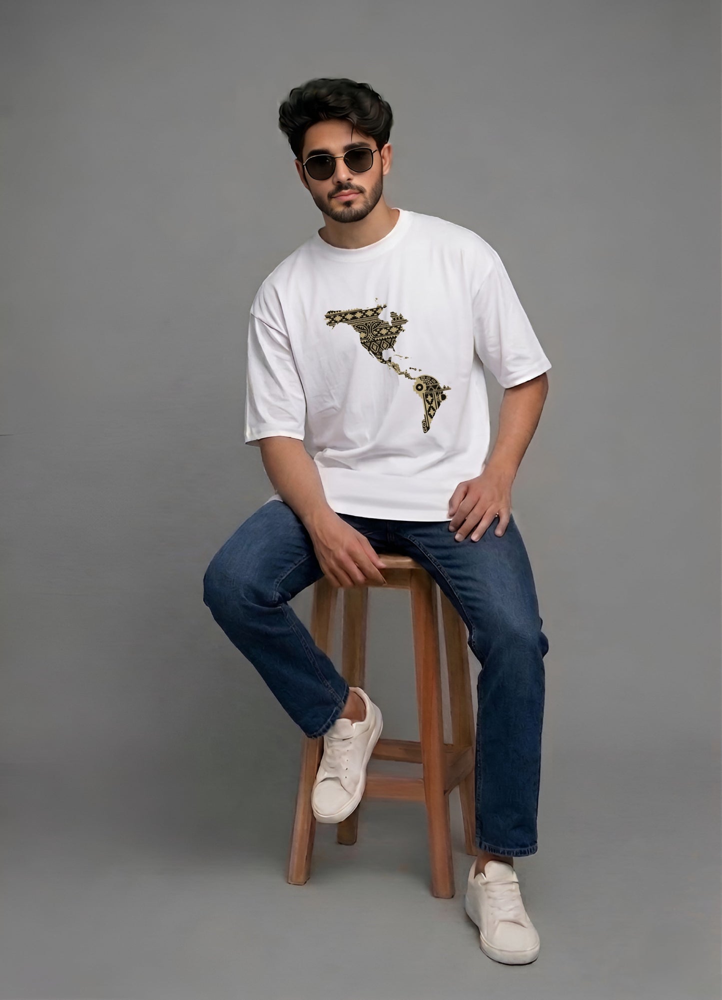 Evenway Latin America Map Graphic T-Shirt | Premium Cotton Oversized T-Shirt for Men
